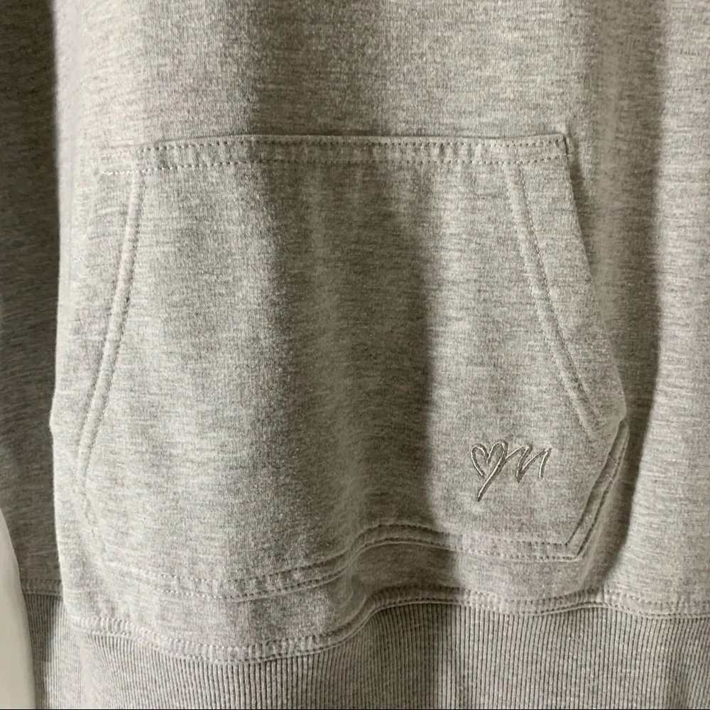 Maddie Gray Hoodie w Chiffon Back